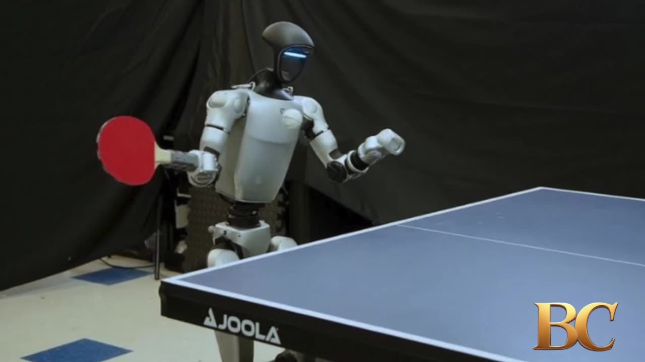 UC Berkeley humanoid robot plays table tennis with human-like agility