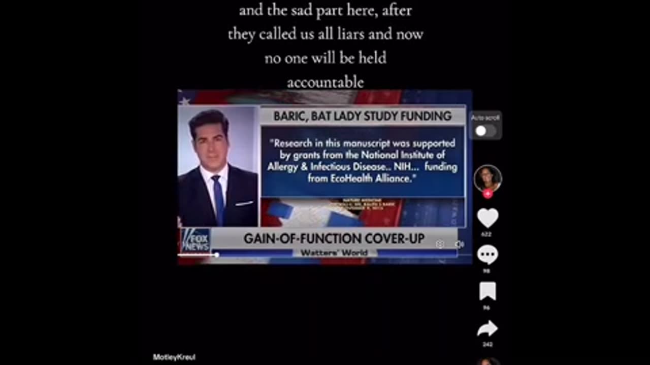 Watters lays it out about Fauci ..