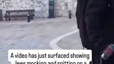 Jews mocking and spitting on a Christian priest in Rothschild’s Israel.