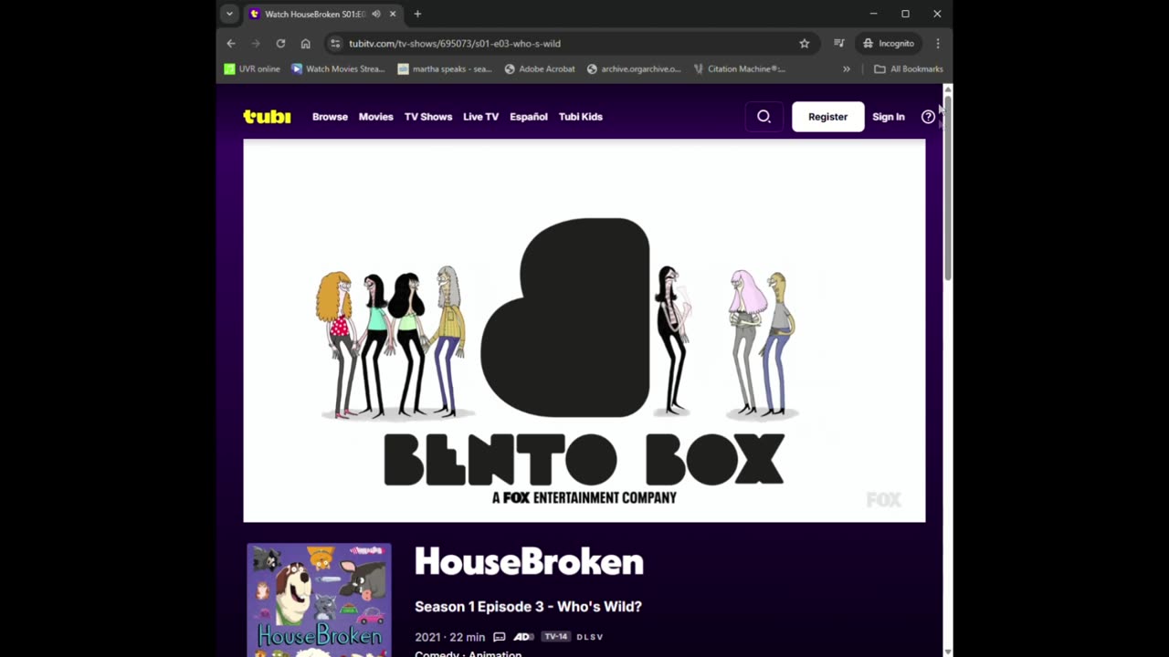 Kaptial Entertainment Bento Box Merman Logo read by Tubi Audio Description