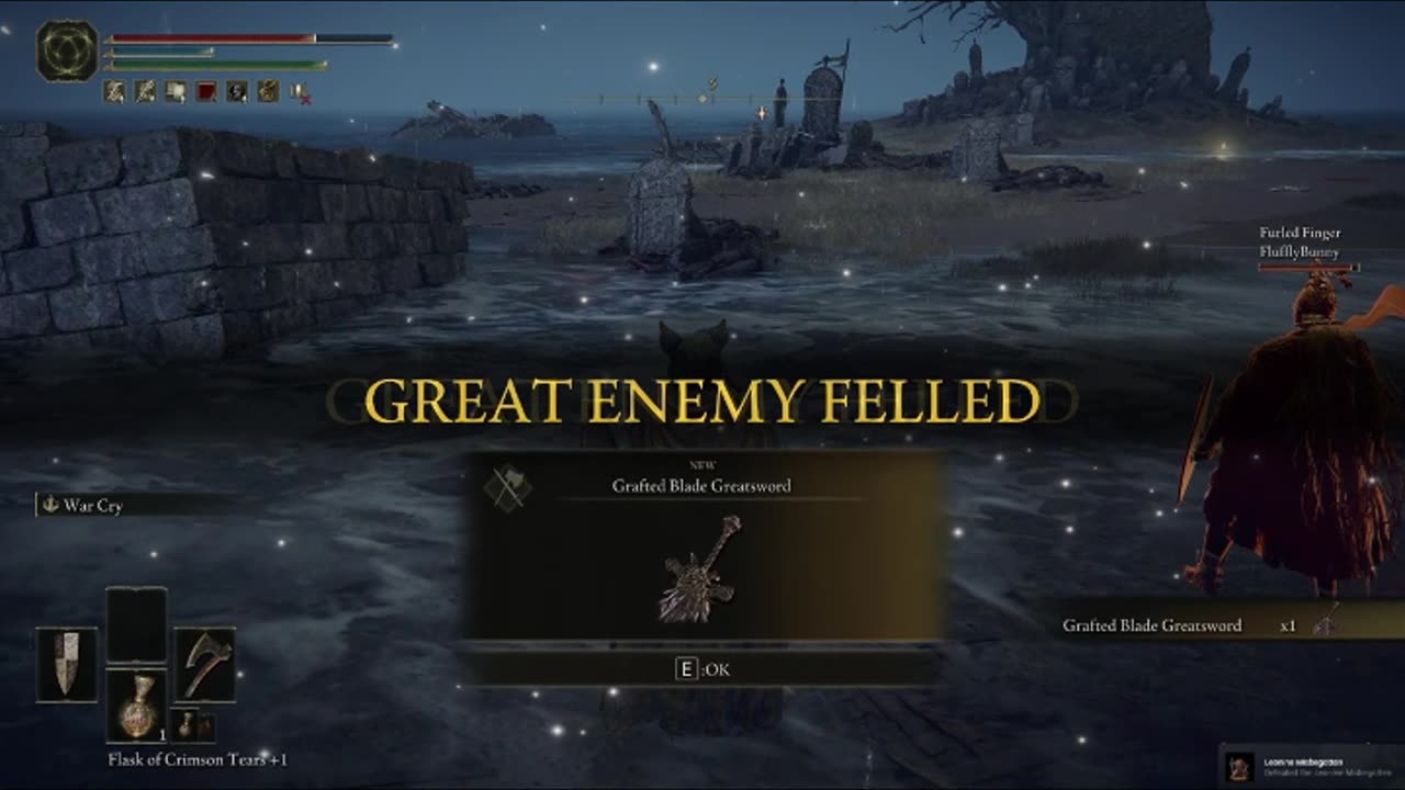 Elden Ring PC | Leonine Misbegotten boss fight co-op w/1 summoned player on NG w/achievement #shorts