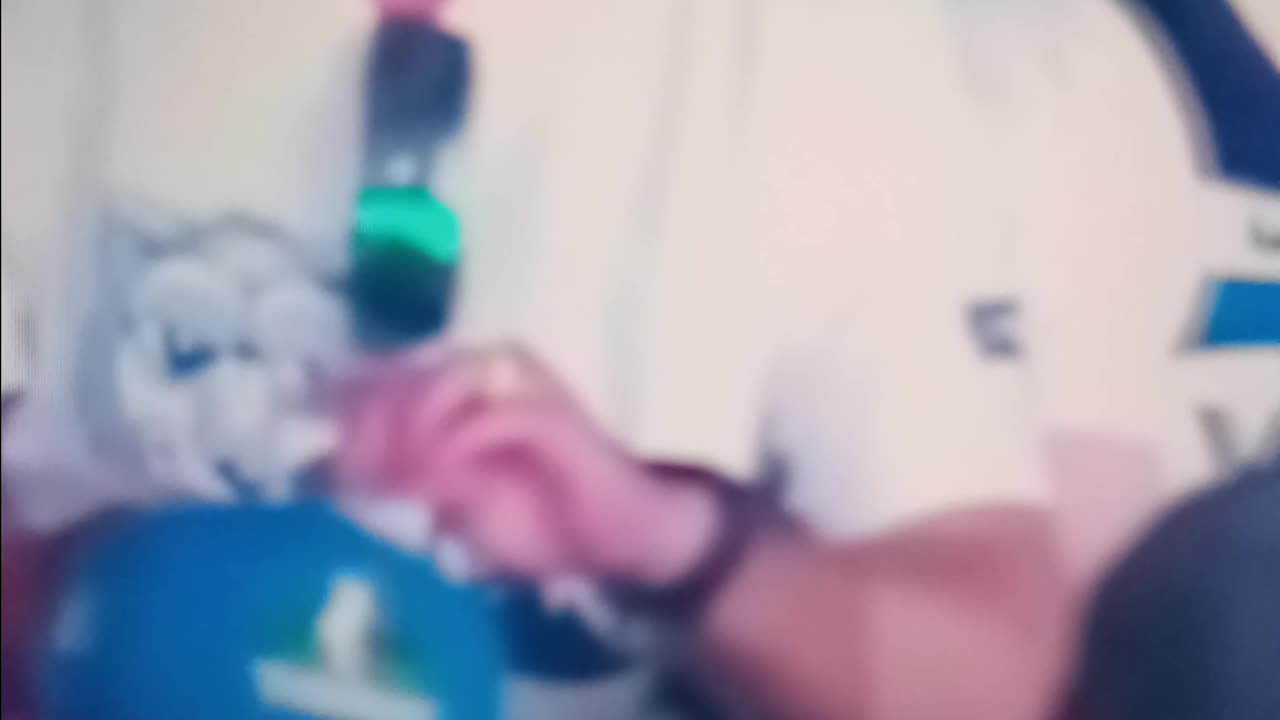 Bud caught sniffing some snow