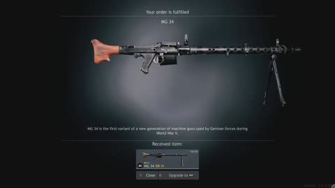 Enlisted: Maschinengewehr 34 recoil-operated air-cooled general-purpose machine gun