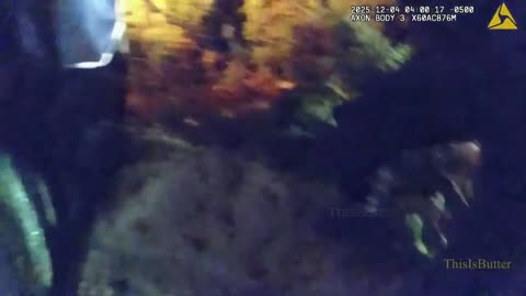 Bristol police officer remove driver from their burning SUV through the windshield