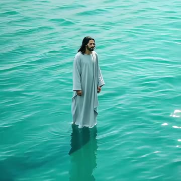 Jesus walks on water
