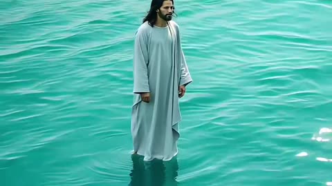 Jesus walks on water