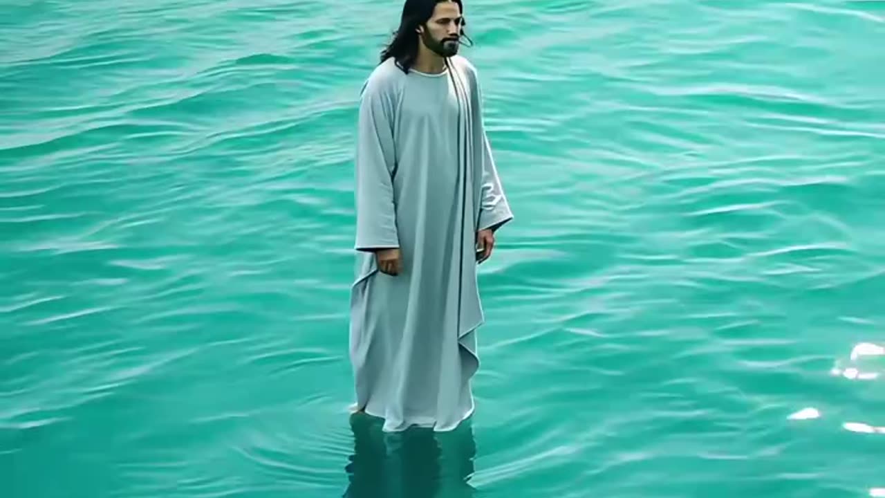 Jesus walks on water
