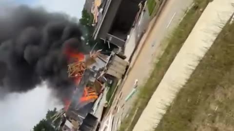 Absolute UNIT of a man walks away from a house exploding with him inside.
