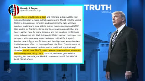 Trump warns Iran against retaliating on U.S. targets, denies involvement in Israeli attack