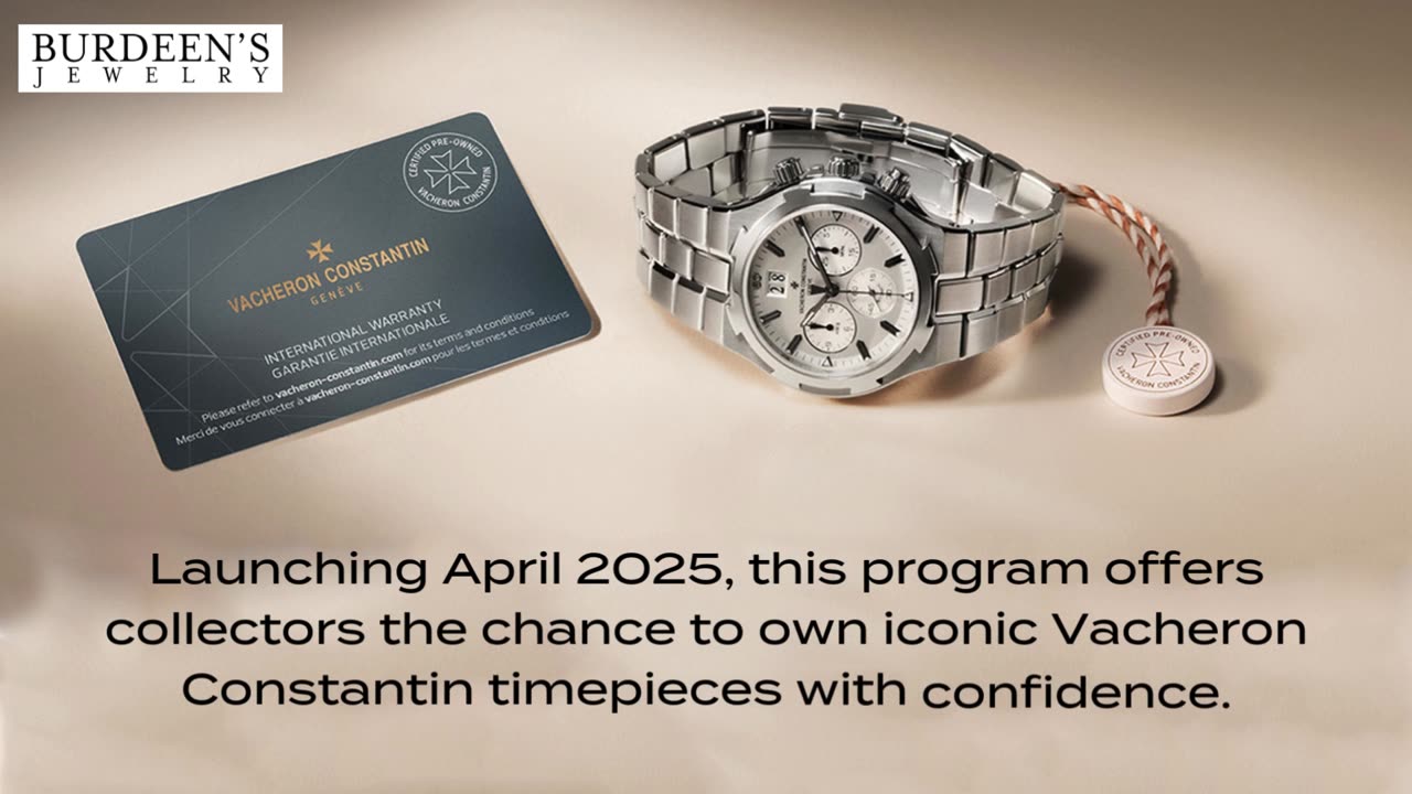Discover Timeless Elegance: The Vacheron Constantin Certified Pre-Owned Program at Burdeen's Jewelry