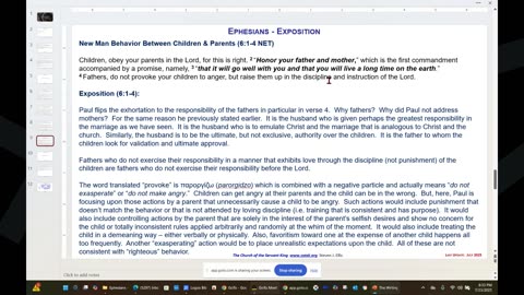 Eph 6:1-4 – Commands to Children and Parents