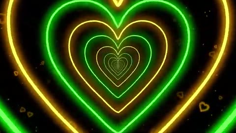 1178. Summer Yellow and Green Neon Led Light Heart TunnelTV wallpaper