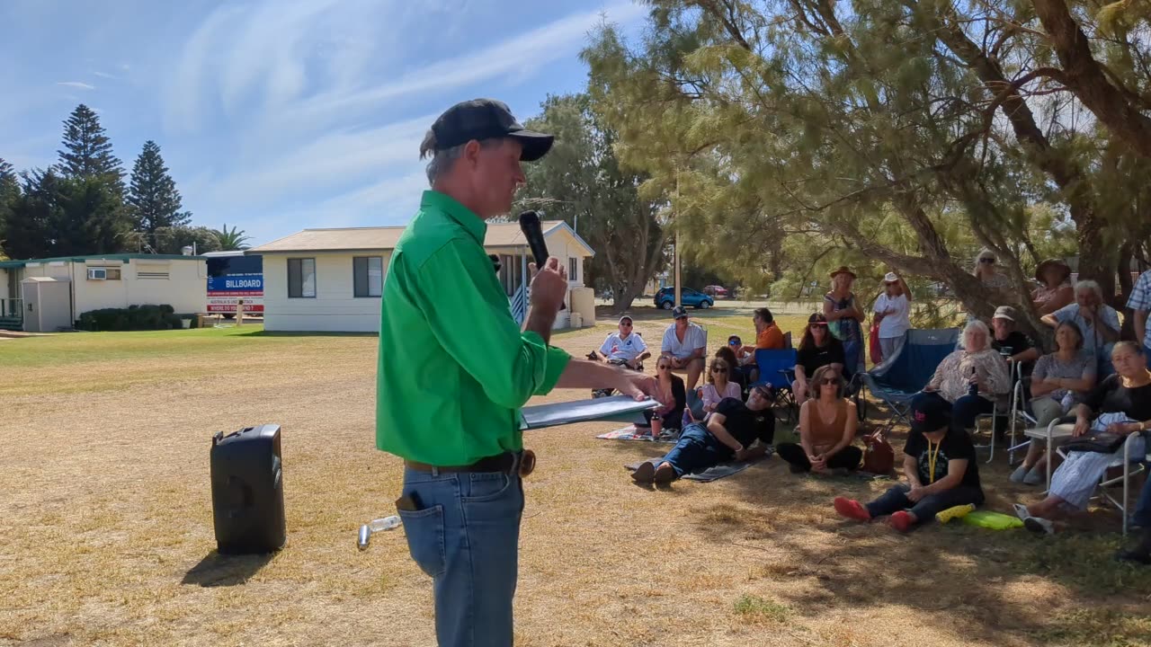 Farmer Wade - Billboard Battalion - Speech at 8:32 Muster, Moana, SA 22/3/2025