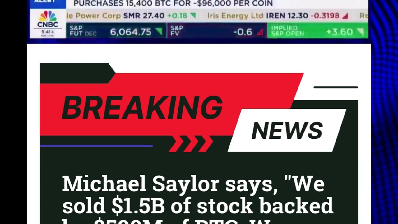 Michael Saylor says, "We...capturing nearly a billion dollar gain in the arbitrage."