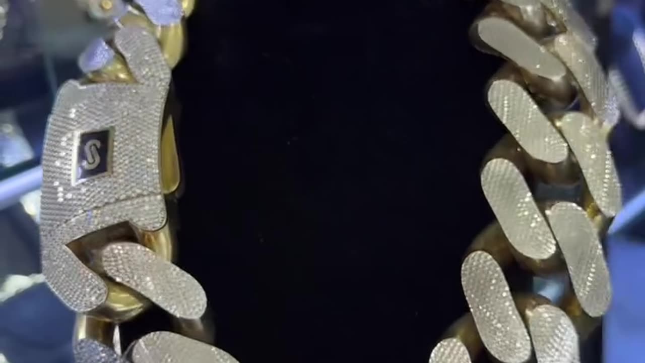 10k Gold 50Mm Monaco Cuban Chain