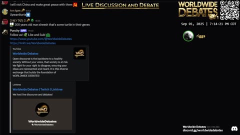 0045 - Worldwide Debates LIVE - YouTube/Rumble/Twitch/Kick