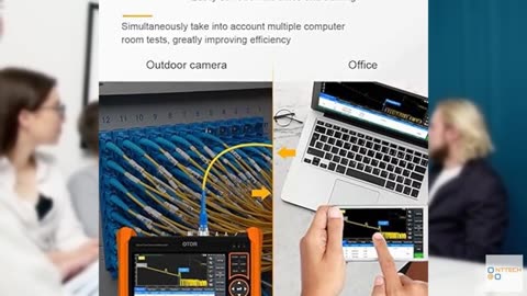 EVERSECU OTDR Fiber Optic Tester, 8K IP&Analog Camera Tester, Gigabit SFP, Cable