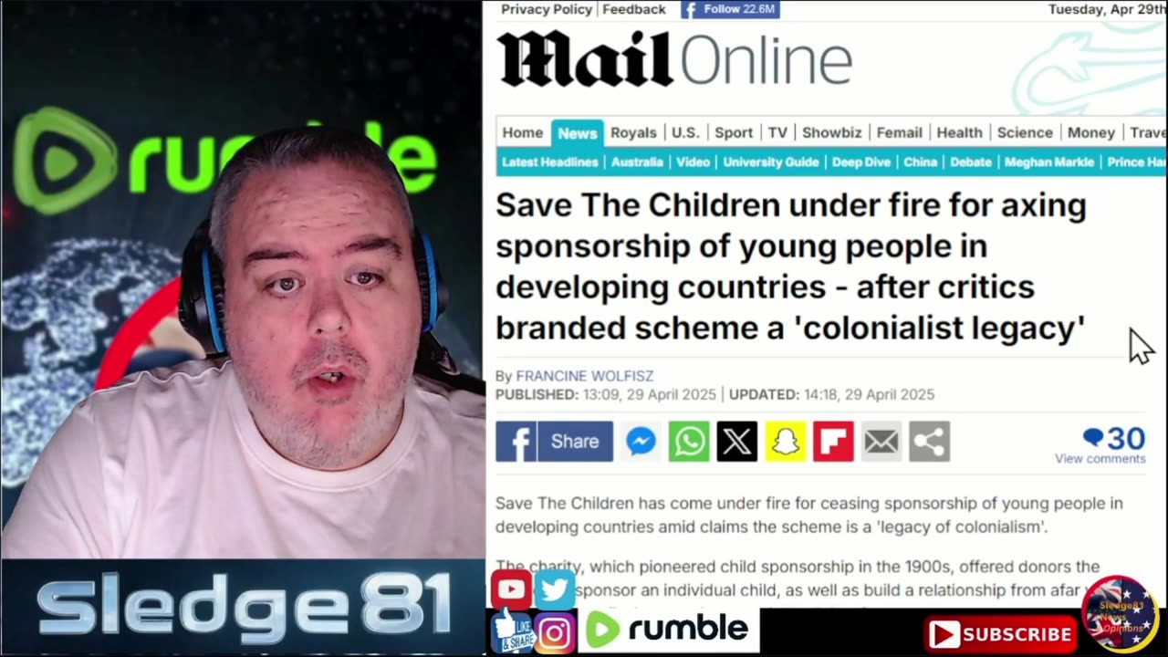Save the Children under fire after critics brands them Colonialist legacy