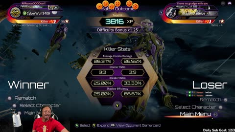 Working on my defense before Combo Breaker