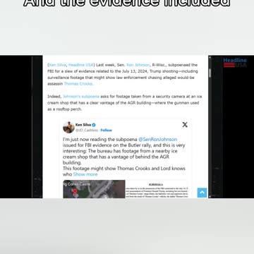 FBI Has Security Camera Footage of Butler Trump Shooter, Subpoena Suggests