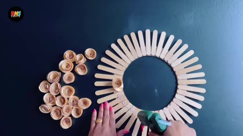 2 Beautiful Wall Hanging Craft Using Ice Cream Sticks / Paper Craft For Home Decoration / DIY Ideas