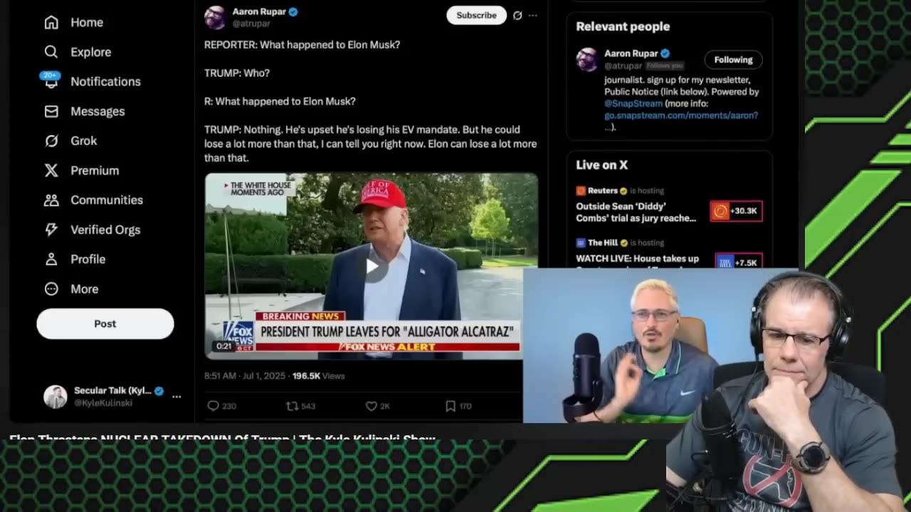 Trump vs Elon vs social influencer : " I'm FAKER than you are..."