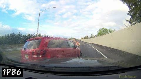 Two theft suspects arrested after losing control in a construction zone during chase