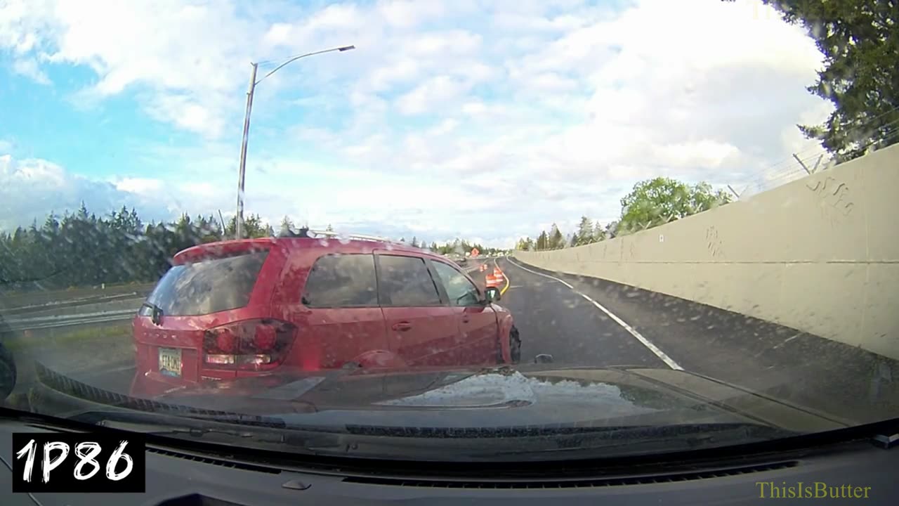 Two theft suspects arrested after losing control in a construction zone during chase