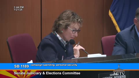 Sen. Wendy Rogers Votes To Protect Lawmakers and Their Families (SB 1189)