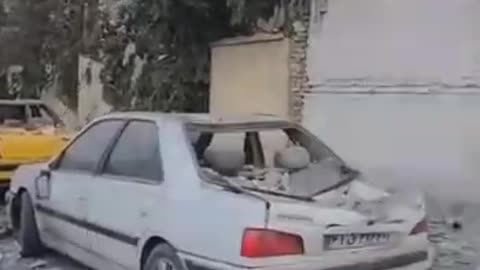 The site of the assassination of Iran's top military commander Salami in Tehran by Israel