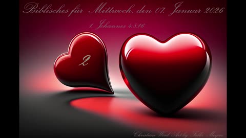 Biblisches für Mittwoch, den 14. Januar 2026, zu 1. Johannes 4,8.16