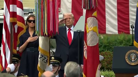 The Pentagon 9/11 Observance Ceremony begins with National Anthem