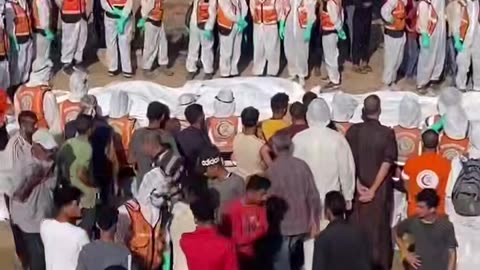 The bodies of over 100 Palestinians found buried in mass graves in the Al-Zaytoun neighborhood