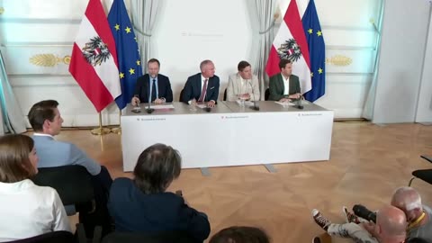 Pressefoyer nach dem Ministerrat