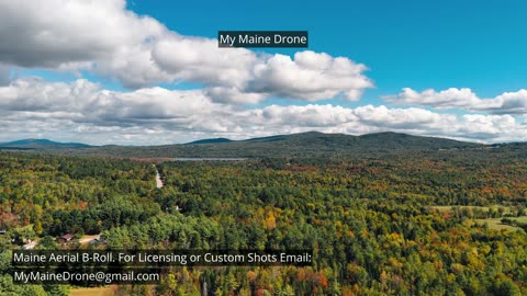 Maine B-Roll (No Sound): Western Maine Trees and Mountains (Straight Forward Flight)