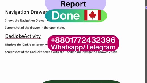 Student Work (lab) | CST2335 Lab 8 Report – Toolbar Drawer Java| Algonquin College