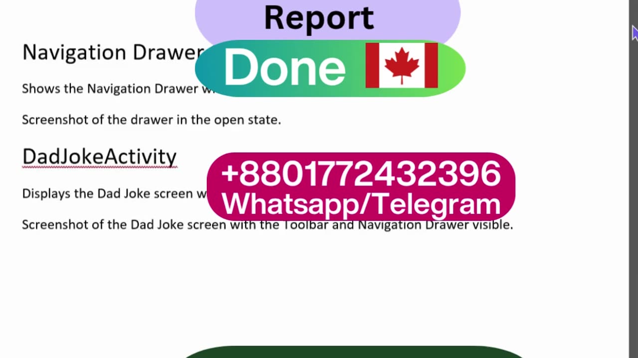 Student Work (lab) | CST2335 Lab 8 Report – Toolbar Drawer Java| Algonquin College