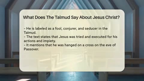 What Do Jews 'REALLY' say about Christ???
