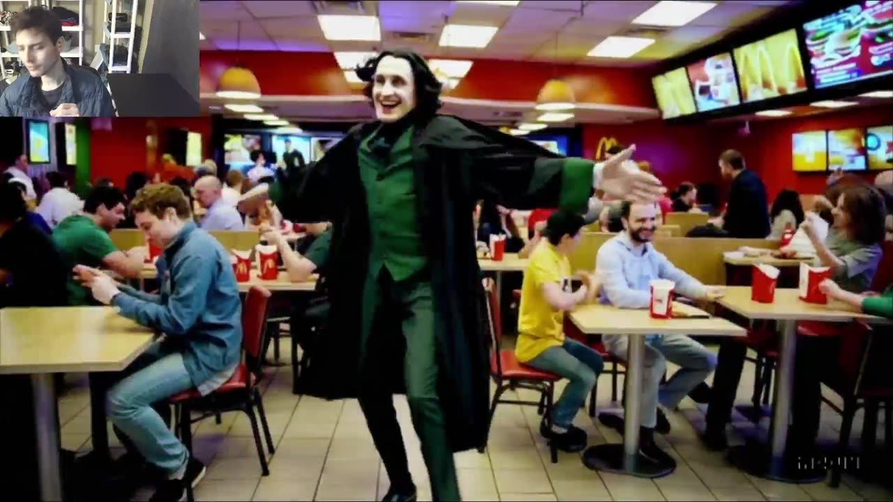 Outtake #3,056 Of Severus Snape From Harry Potter Series Is Dancing At A McDonald's Restaurant Fake