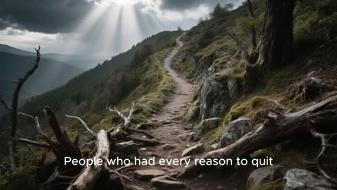 People overcoming hardships to achieve success