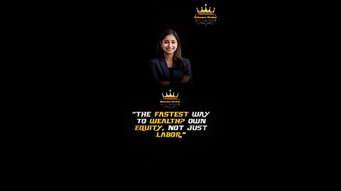 "The fastest way to wealth? Own equity, not just labor." Let that sink in! 💡 #BillionaireMindset
