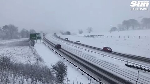 Storm Chandra BATTERS Scotland with wind, rain and snow - flights cancelled & travel chaos