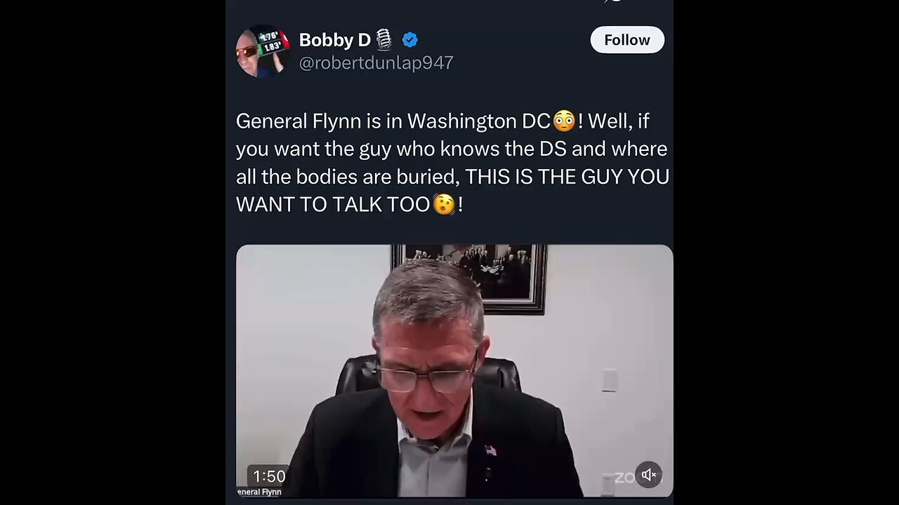 Why is General Flynn in WDC?