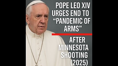 ⚔️ Minnesota Shooting: Pope Leo XIV’s Plea for Peace