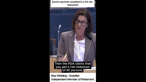 Elsa Widding - Covid vaccines resulted in a 1% risk reduction
