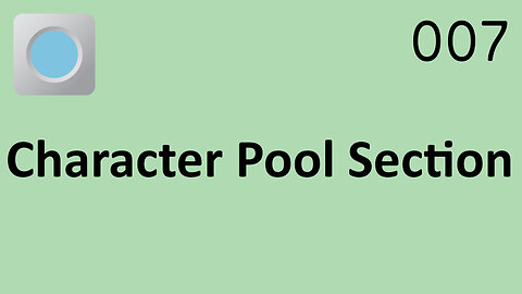 Character Pool Section - 007