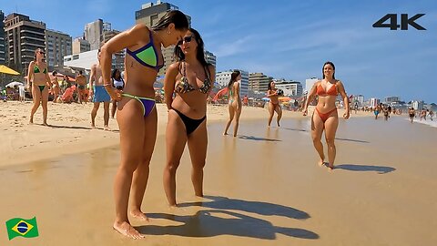 🇧🇷 Calm and Relaxing Day on the Sands of Ipanema Beach | Brazil Beach Walk