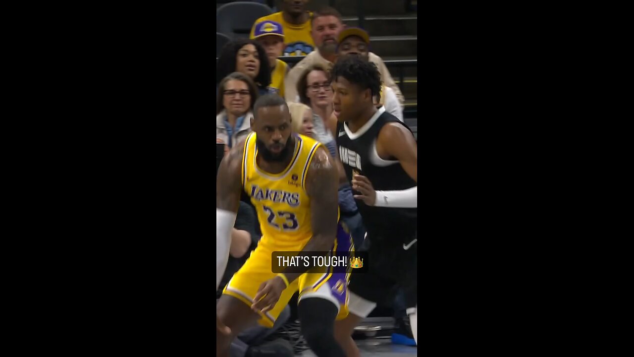 kingjames with the spin and SCORE... the oldest NBA player vs. the youngest!