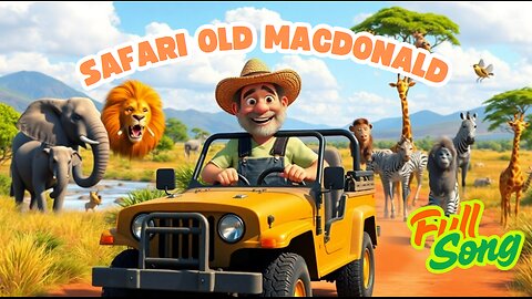 Safari Old MacDonald 🐘🦓🎶 | Animal Sounds Song for Kids in the Jungle & Savannah