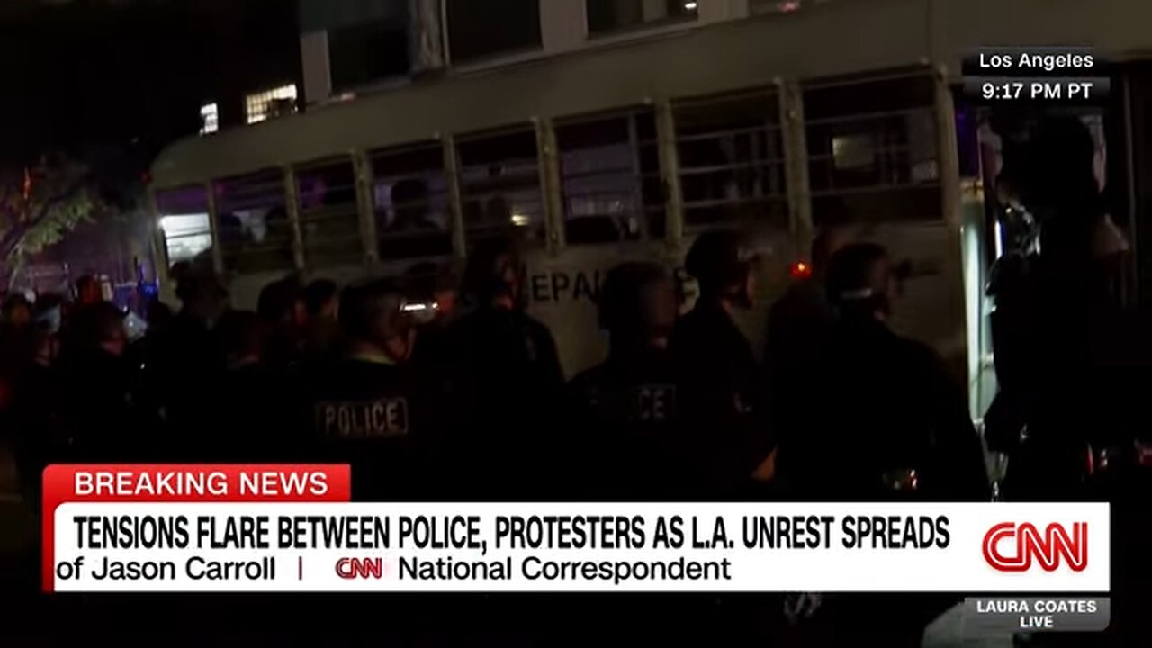 CNN crew escorted away from protest zone by LAPD